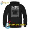 Funny Nurse Nutritional Facts Hoodie NT