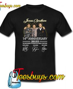 Jonas Brothers 14th Anniversary 2005 2019 Signatures T-Shirt NT