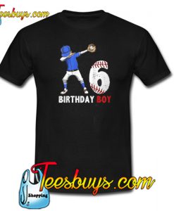 6 Year Old Birthday dabbing Baseball T-Shirt