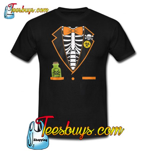 skeleton tuxedo spooky funny halloween T SHIRT