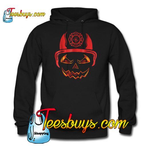 Firefighter pumpkin Face HOODIE SR