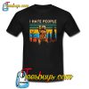 I Hate People - Bear Drinking Beer T-SHIRT SR