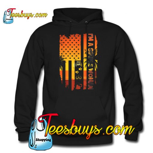 I m A Simple Woman Jeep Dog Beer Beach Sunrise HOODIE SR