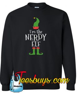 Nerdy Elf for Matching Family Christmas SWEATSHIRT SR