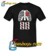 funny halloween skeleton beer abs costume party T-SHIRT SR