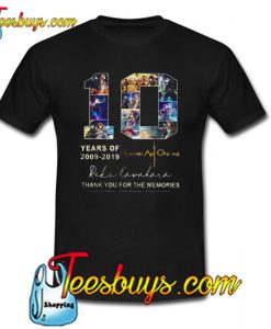 10 years of 2009 2019 Sword Art Online thank you for the memories T-SHIRT NT