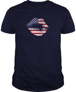 American Flag Lips T-SHIRT NT