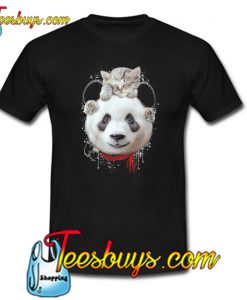 CAT ON PANDA T-SHIRT SR