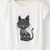 Cat Pattern Patch T-shirt NT