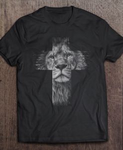 Christian Jesus Lion Tribe Judah Cross T-SHIRT NT