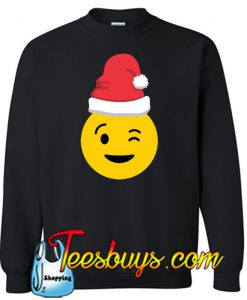 Christmas Emoji Wink Blink SWEATSHIRT NT