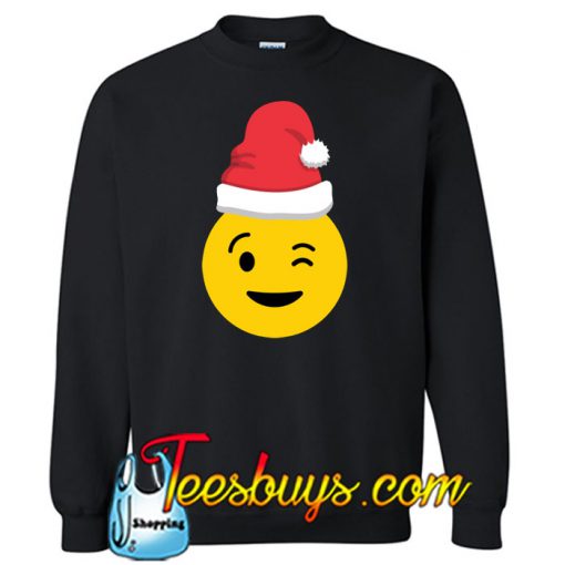 Christmas Emoji Wink Blink SWEATSHIRT NT