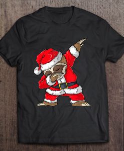 Dabbing Santa Sloth Christmas T-SHIRT NT