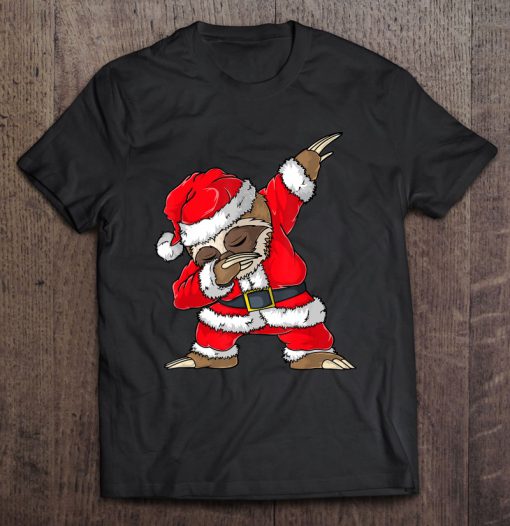 Dabbing Santa Sloth Christmas T-SHIRT NT