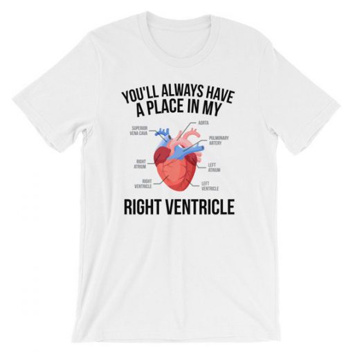 Funny Medical Shirt,Medical Student Gift , Romantic Gift, Biology Student Gift, Anatomical Heart ,Biology Jokes,Short-Sleeve Unisex T-Shirt