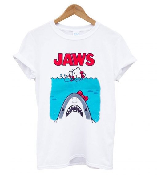 Hello Kitty Jaws Parody T shirt SN