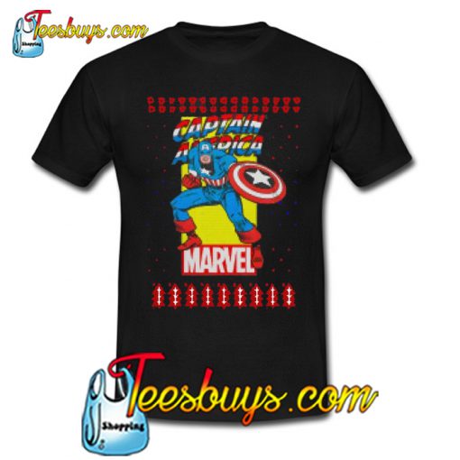 Marvel Captain America Ugly Christmas T-SHIRT NT