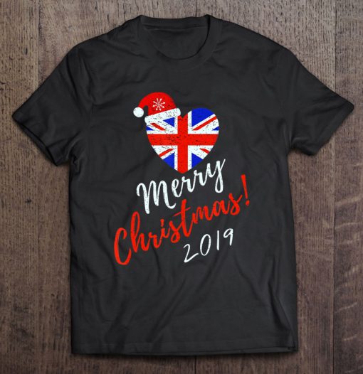 Merry Christmas 2019 British Flag T-SHIRT NT