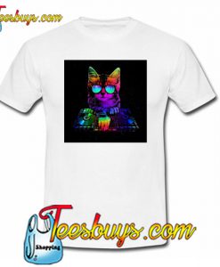 Rainbow DJ Cat T-SHIRT NT