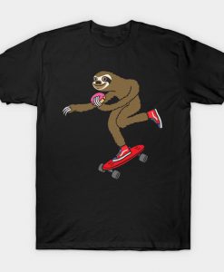 Skater Sloth Donut T-shirt NT