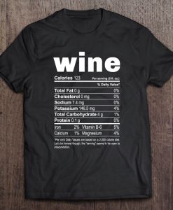 Wine Nutritional Facts T-SHIRT NT