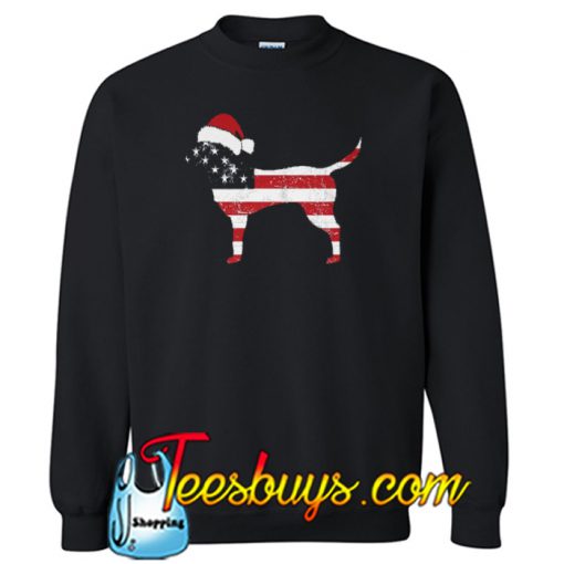 american flag labrador SWEATSHIRT SR