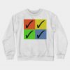 4 Black Check Marks On Red YellowGreen and Blue Squares Sweatshirt-SL