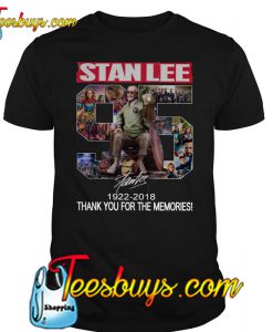 95 Years Of Stan Lee Thank You For The Memories Signature T Shirt -SL