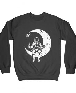 Astronaut moon space sweatshirt -SL