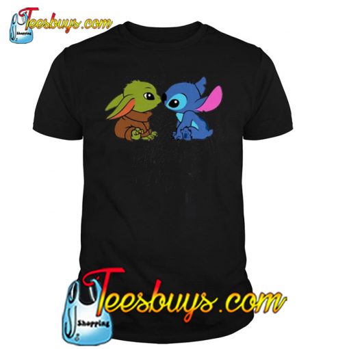 Baby Yoda and baby Stitch T Shirt -SL