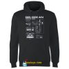 Back To The Future DeLorean Schematic Hoodie SN