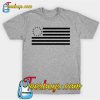 Betsy Ross Flag Black Cool Modern Style graphic T-Shirt-SL