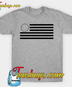 Betsy Ross Flag Black Cool Modern Style graphic T-Shirt-SL