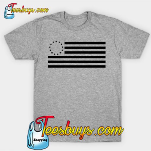 Betsy Ross Flag Black Cool Modern Style graphic T-Shirt-SL