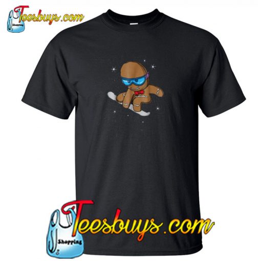 Christmas Gingerbread Man Snowboard T-Shirt SN