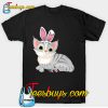 Easter Bunny Ears Cat Face T-Shirt-SL