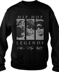 Hip Hop Legends 2pac Biggie Eazy E Signatures Sweatshirt-SL