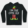 I m The Cute Elf Matching Family Elf Christmas Hoodie-SL