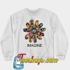 Imagine Hippie Flower Peace Sweatshirt-SL