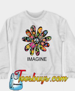 Imagine Hippie Flower Peace Sweatshirt-SL