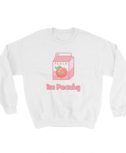 I’m Peachy Pixel Art Milk Carton Sweatshirt-SL
