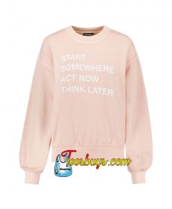 Light Pink Printed Sweatshirt SN