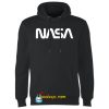 NASA Worm White Logotype Hoodie SN