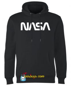 NASA Worm White Logotype Hoodie SN