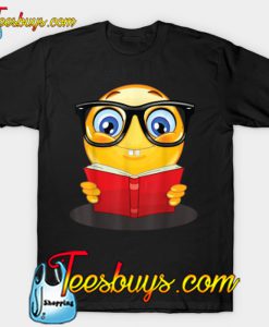 Nerdy Reading Emoji Funny T-Shirt -SL