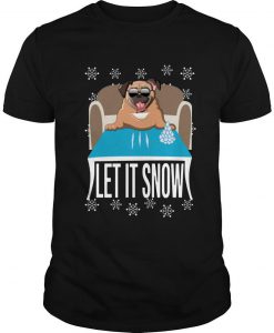 Pug Dog Walmart Cocaine Santa Let It Snow T-Shirt-SL