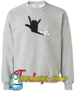 Rabbit Love Hand Shadow sweatshirt SN