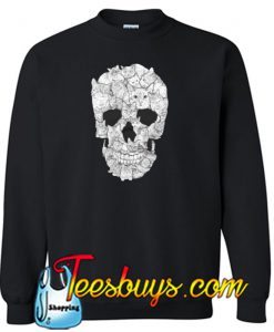 Sketchy Cat Skull sweatshirt SN