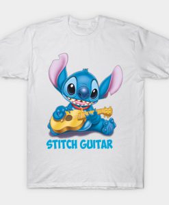 Stitch Guitar Cute T-Shirt-SL