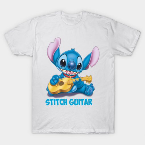 Stitch Guitar Cute T-Shirt-SL